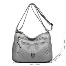Bolso bandolera 2023 nuevo suave PU elegante hombro con múltiple compartimentos con de gran capacidad