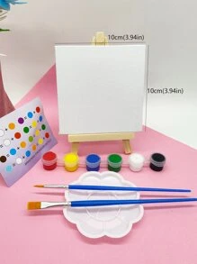 1set Drawing Board & Palette & Brush Set Back To School - White - View 2