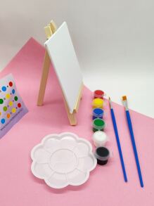 1set Drawing Board & Palette & Brush Set Back To School - White - View 3