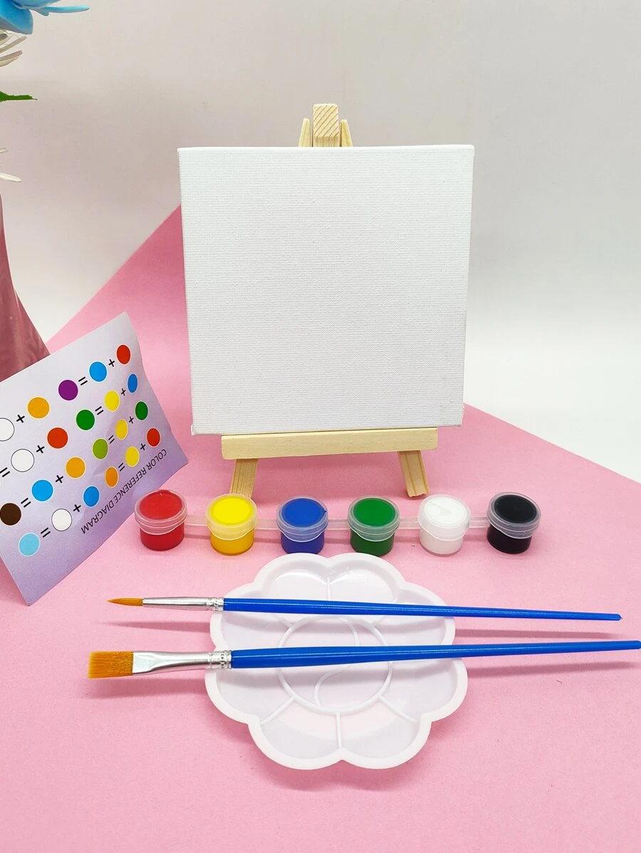 1set Drawing Board & Palette & Brush Set Back To School - White - View 1