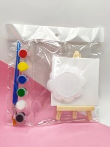 1set Drawing Board & Palette & Brush Set Back To School - White - View 4