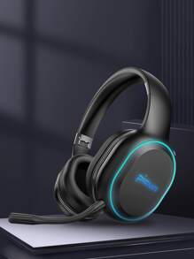 Picun P80X Wireless Gaming Headset For PC, Laptop,Switch, Dynamic EQ Ultra-Low Latency Gaming Headphone For Cell Phone, 30H Playtime With Detachable Microphone - Black - View 1