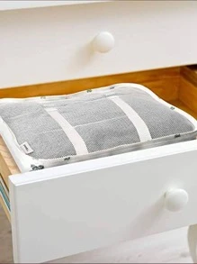 加厚版 7 件套打包袋行李打包收纳袋旅行配件米色旅行收纳袋衣服行李收纳袋套装包装袋邮轮假期海滩度假用品夏季旅行必备女士手提箱内衣袋房间装饰 - 米色 - 查看 8