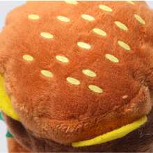 1 Đồ chơi thú cưng hình bánh hamburger có âm thanh cho thú cưng chơi đùa và giải trí tương tác - màu nâu - Xem 5