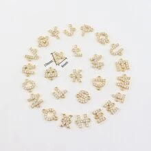 Pave Cubic Zirconia A-Z Initial Bracelet For Women Letter Women Bracelet - Yellow Gold - View 4