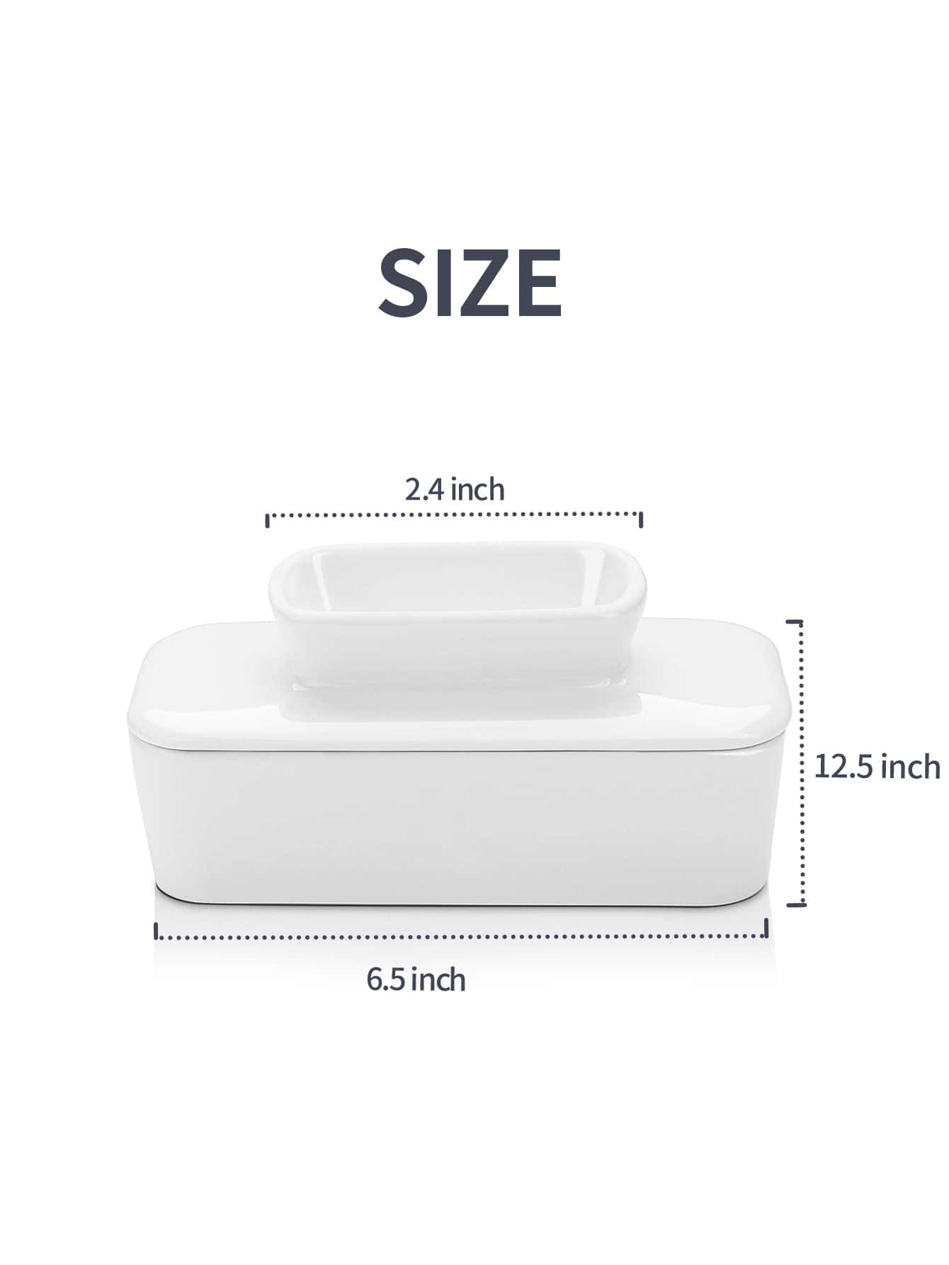 Sweese Porcelain Butter Dish With Water French Butter Keeper Crock