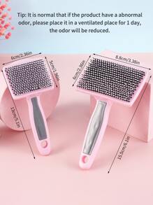 1pc Plastic Pet Hair Comb - Pink - View 6