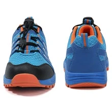 Boys and Girls Fashion Sneakers Kids Outdoor Hiking Shoes Non Slip Walking Shoes - Màu xanh lam - Xem 3