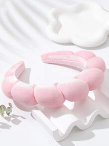 粉色可爱发箍，单件装，适用于水疗、护肤、化妆和发型设计，可作头饰、发箍、发圈、发带、发饰、头饰等。