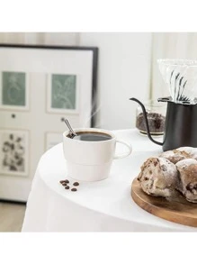 Sweese 407.001 Porcelain Latte Cups - Stackable Coffee Cups - 10 Ounce For Specialty Coffee Drinks, Cappuccino, Mocha And Tea - Set Of 6 - White - trắng - Xem 5