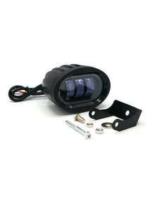 Faro auxiliar 3 LEDs color blanco con lupa contorno de angel azul con luz alta, baja y estrobo. - Azul y blanco - Ver 7