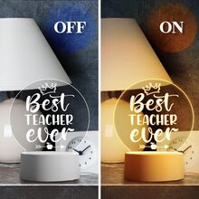 1 Miếng USB 3D Led Đèn ngủ Đồ trang trí In 3 Màu sắc , A Qủa tặng Đối với Giáo viên - trắng - Xem 3