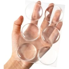 1 Miếng Vật dụng trong nhà Chặn cửa Với Keo dán , Phòng tắm Tay nắm cửa Bội thu , 6 cái/gói - Trong sáng - Xem 1