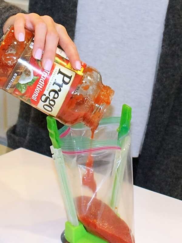 1pc Baggy Rack Holder For Food Prep Bag/Plastic Freezer Bag/Ziplock Bag