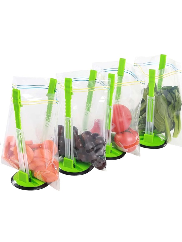 1pc Baggy Rack Holder For Food Prep Bag/Plastic Freezer Bag/Ziplock Bag