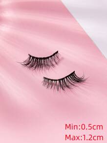 假睫毛，7 對貓眼尾眼加長睫毛假睫毛自然外觀眼睫毛禮物適合女士和女孩 - 黑色 - 查看 4