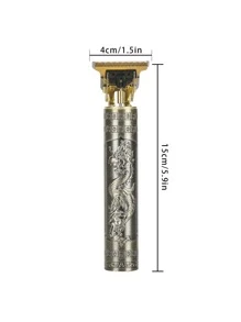 1 件 ABS 材质 USB 充电男士复古龙发型修剪器 - 銅色 - 查看 5