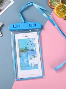 1 件防水手机袋，适用于户外游泳水上乐园漂流手机壳沙滩包巡航必备运动包运动包基本款游泳包游泳者热带海岸氛围沙滩包，适合游泳夏季岛屿度假海滩配件，适合女孩男孩男士女士 - 藍色 - 查看 3