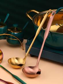 1入組金色不銹鋼油過濾器湯匙 - 金色 - 查看 8