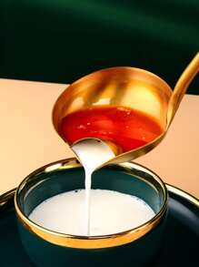 1入組金色不銹鋼油過濾器湯匙 - 金色 - 查看 3