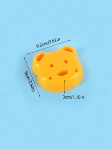 1入組三明治刀,孩子們的三明治刀和,迷你卡通小熊麵包刀三明治刀孩子們的便當盒 - 黃色 - 查看 5