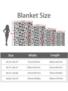 1pc Panda Fleece Blanket - Multicolor - View 3