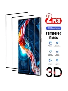 2張鋼化手機膜適用於三星/華為 - 無色 - 查看 1