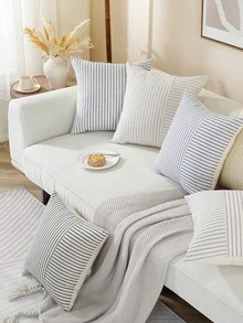 1 Stück Zebra Streifen Patchwork Kissenbezug , Modern einfach Kissenbezug für Wohnzimmer , Schlafzimmer , Sofa , und Stuhl - Schwarz und Weiss - Übersicht 5