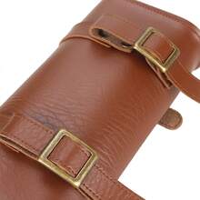 1pc Hot Retro Bicycle Tail Bag PU Leather Cycling Bag Saddle Pouch Rear Pannier Personalized Riding Vintage Bike Bag - Brown - View 4