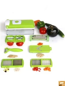 Fruit And Vegetable Cutter, Grater And Chopper GENIUS NICER DICER PLUS Compact Precision Cutter Cuts Easily And Quickly Package With Multiple Accessories To Chop, Cut, Grate And Peel To Prepare Any Type Of Salad Prepare Healthy Food More Easily