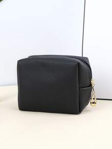 1pc Portable Travel Cosmetic Storage Bag - Black - View 4
