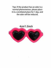 5/6/8/10入組可愛寵物眼鏡和小心形髮夾髮飾（隨機發貨）