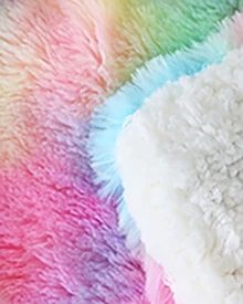 Fuzzy Rainbow Colour Blanket Thick Fleece Blanket Long Shaggy Hair Sherpa Cozy Soft Throw Blanket For Couch Sofa Bedding Living Room - 彩色 - 查看 3