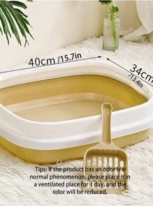 1 pieza Arenero para gato plegable al azar para gato para limpieza - Multicolor - Ver 2