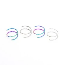 5音組/套磁力鼻環 - 彩色 - 查看 3