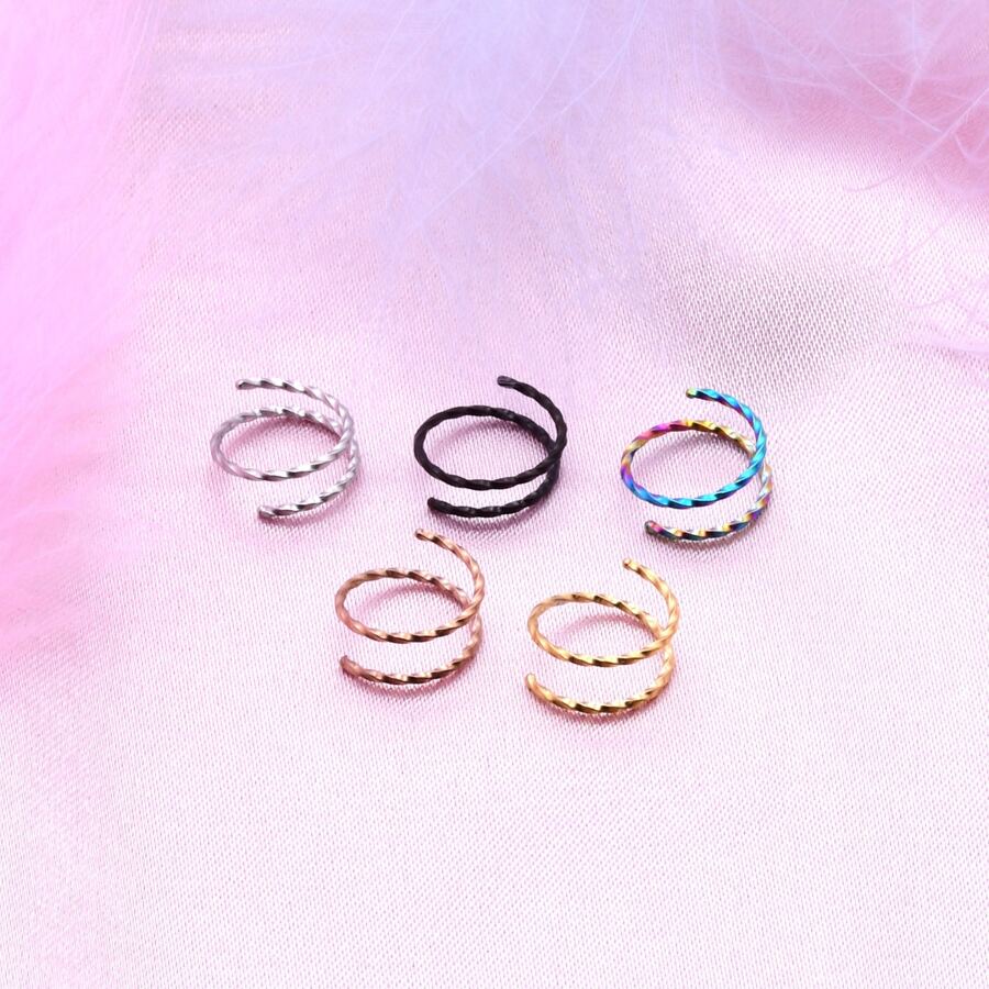 5音組/套磁力鼻環 - 彩色 - 查看 1