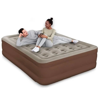 Shendy Vendy Colchón inflable de tamaño queen resistente con bomba de aire