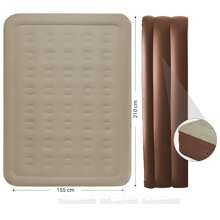 Shendy Vendy Colchón inflable de tamaño queen resistente con bomba de aire - Marrón - Ver 4