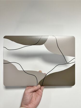 2入組透明MacBook容器,莫蘭迪風格,抽象顏色積木,藝術風格