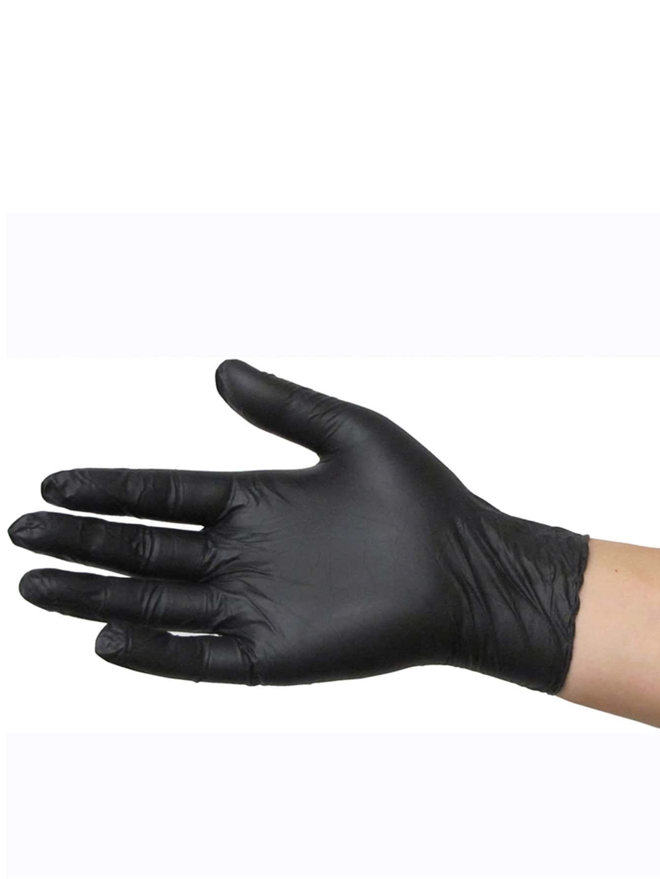 20pcs/pack Solid Disposable Black Gloves For Kitchen, Thickened For Industrial And Household Use