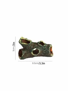 1入組隨機樹樁設計裝飾物適用於水族館適用於裝飾用品 - 彩色 - 查看 3