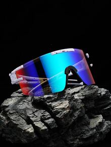 POLASUP 1 Cặp Nam Hai Tông Màu Một Mảnh Thiết Kế Hình Học Chống Trượt Sáng Tạo Kính Thời Trang Cho Thể Thao Mùa Hè Đi Xe Đạp Nam Và Nữ Cùng Phong Cách - Nhiều màu - Xem 2