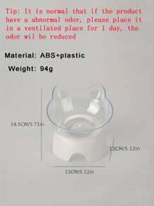 1pc Cartoon Design Neck Guard Pet Bowl For Cat And Dog For Pet Eating - White - View 5