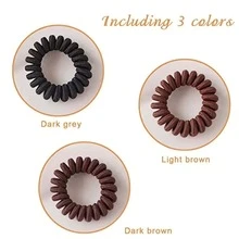 18 piezas de lazos de pelo en espiral para coleta, lazos de pelo en espiral para cabello grueso, fino, sin marcas para mujeres y niñas, lazos de pelo en espiral para todo tipo de cabello - Multicolor - Ver 2