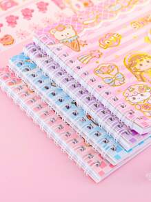 卡通盤繞筆記本,自黏式貼紙系列書,單書 - 彩色 - 查看 7