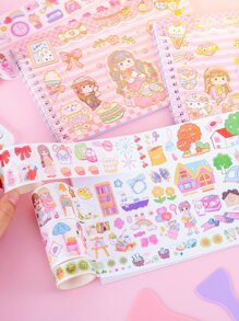 卡通盤繞筆記本,自黏式貼紙系列書,單書 - 彩色 - 查看 5