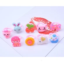 50pcs/pack Children's Cartoon Pattern Rings - Multicolor - View 3