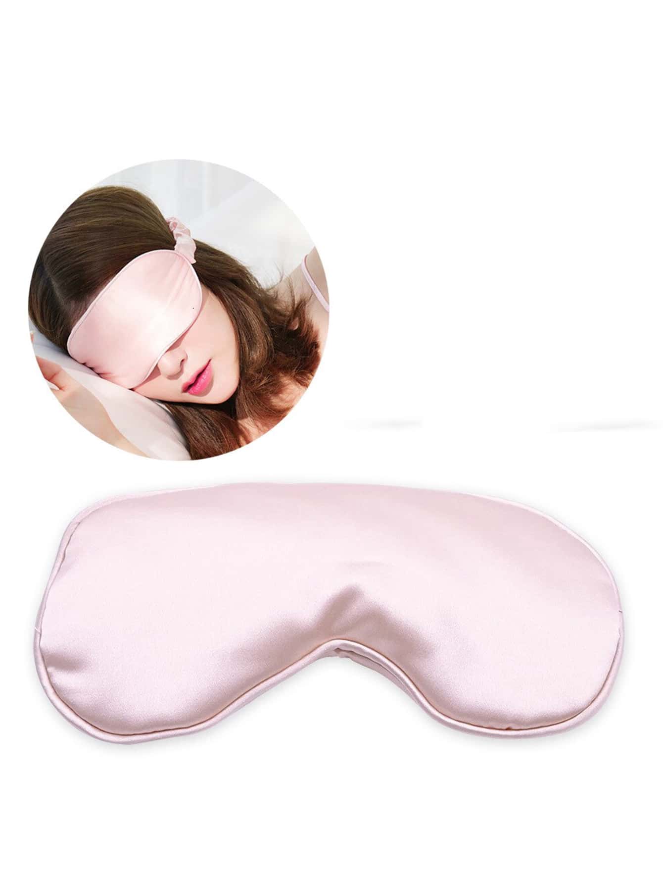 Antifaz de ojo de seda pura con correa ajustable para dormir, cubierta de sueño con diseño de enredadera de abeja, bloquea la luz y reduce los ojos hinchados, regalo para el Día de San Valentín con forma de corazón - Multicolor - Añade 4