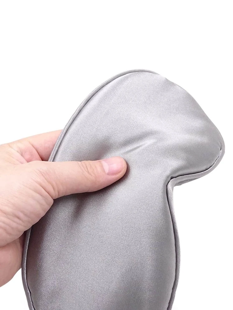 Antifaz de ojo de seda pura con correa ajustable para dormir, cubierta de sueño con diseño de enredadera de abeja, bloquea la luz y reduce los ojos hinchados, regalo para el Día de San Valentín con forma de corazón - Multicolor - Añade 2