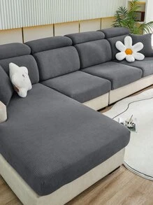 1pc Universal Elastic Sofa Cover In Four Seasons. Elasticity, Cover The Sofa Cushion Fully And Washable, Dust-proof And Dirt Resistance. - Màu xám đen - Xem 1
